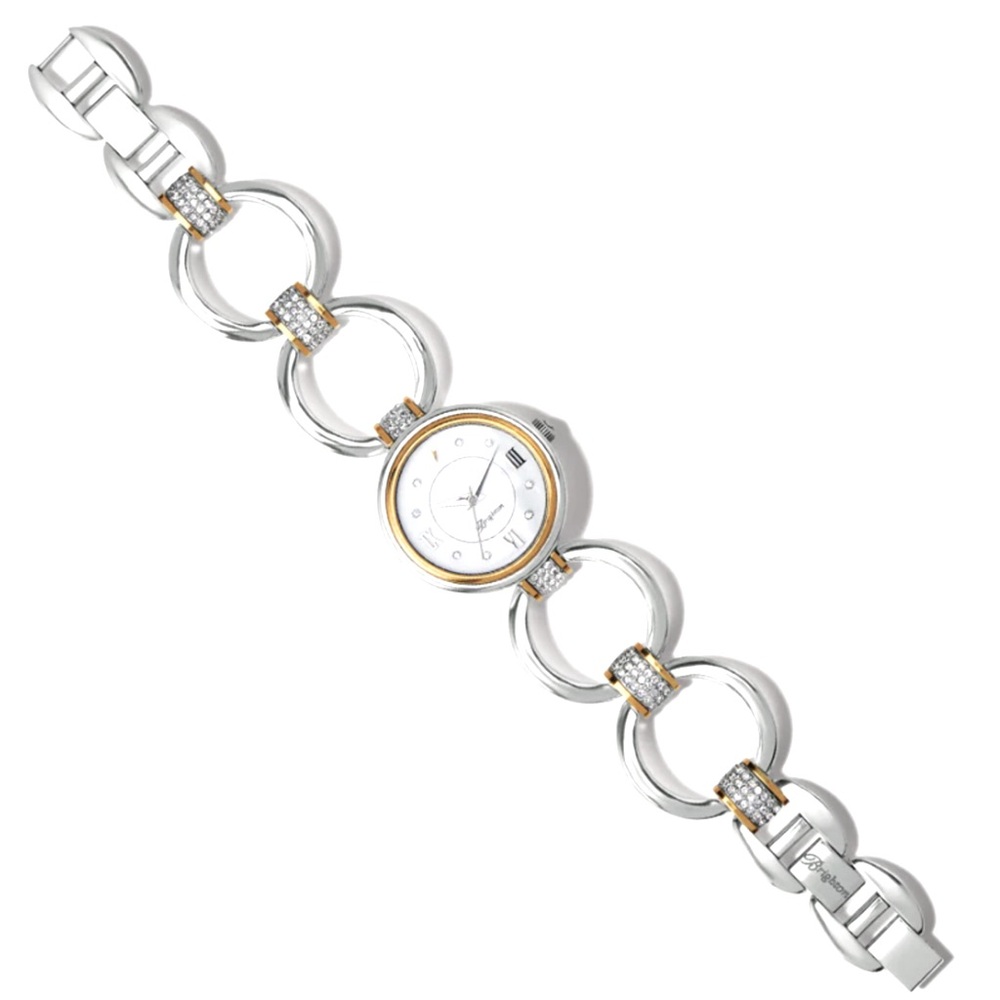 BRIGHTON brand new crystal watch. Gold tone on only case of watch diamonds